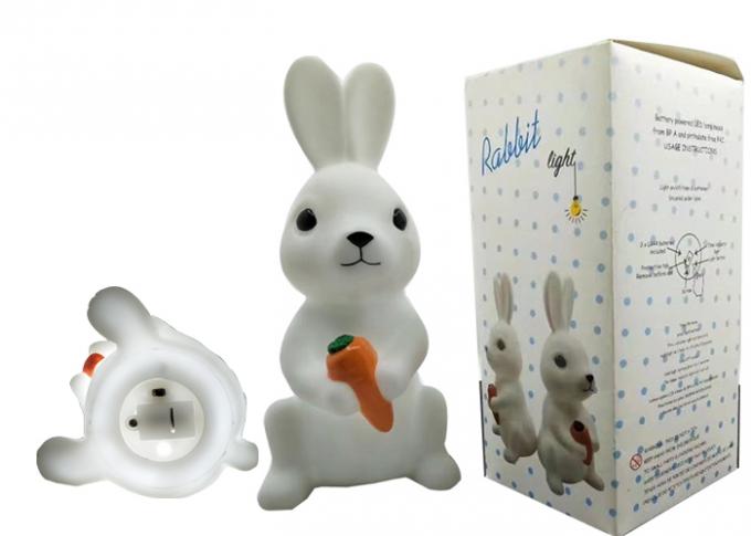 Conception mignonne à piles de lumière de nuit du lapin LED pour le jeu d'enfants