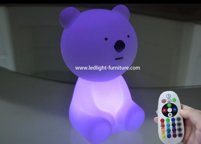 Lampes aimables sans fil de Tableau de lumière de nuit d'ours de lueur de LED/de lumière nuit des enfants