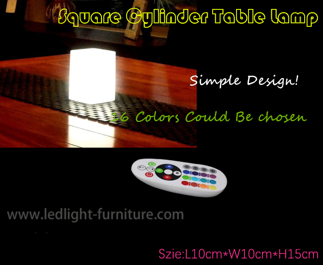 La lumière sans fil de cube en place LED, à piles allument des couleurs multi de Tableau de cube