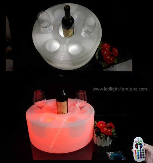 La bouteille de vin drôle unique LED allument le plateau servant pour la partie décorative