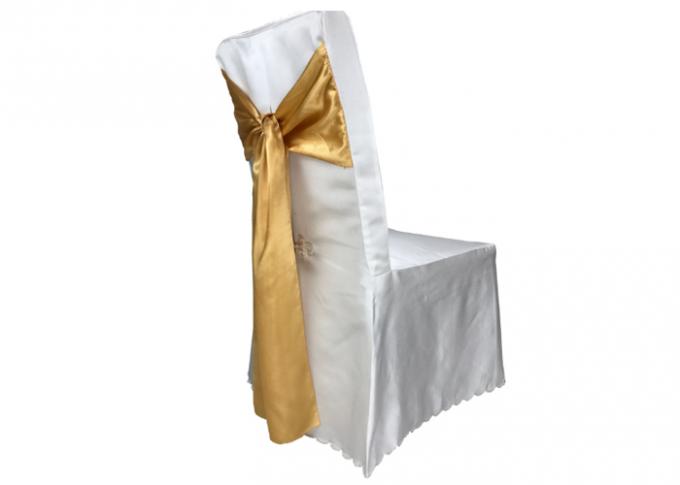 Réception blanche de Sash de couverture de chaise de belle de nappe de décor de mariage location de meubles