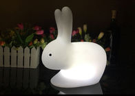 Lumière de nuit de LED formée par lapin mignon, changement de couleurs blanc de la lampe 16 de lapin