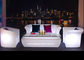 Sofa en plastique de lueur de meubles de lumière de la boîte de nuit LED avec le changement de couleurs de RVB fournisseur
