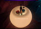 La boule formée menée allument la table basse avec le seau à glace et la porte-bouteilles de vin fournisseur