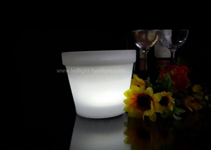 Mini pots de fleur en plastique colorés de RVB LED pour la décoration de Tableau/jardin