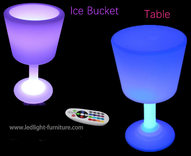 La conception spéciale LED allument le Tableau latéral à piles avec la forme en verre de vin