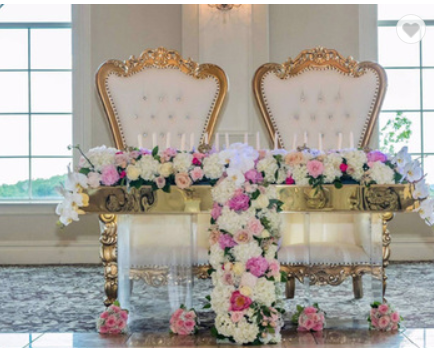 Chaises décoratives de location de trône de haute de dos de meubles de luxe de mariage/princesse royale Chair