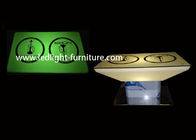Tableau adapté aux besoins du client de narguilé d'éclairage de meubles de lueur de taille avec le dessus en verre de logo