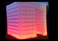 Cabine gonflable blanche de photo de cube d'Oxford LED avec 16 couleurs changeant des lumières fournisseur