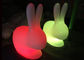 Chaise de lapin de meubles de lueur menée par jeu d'enfants avec la lumière colorée, matière plastique fournisseur